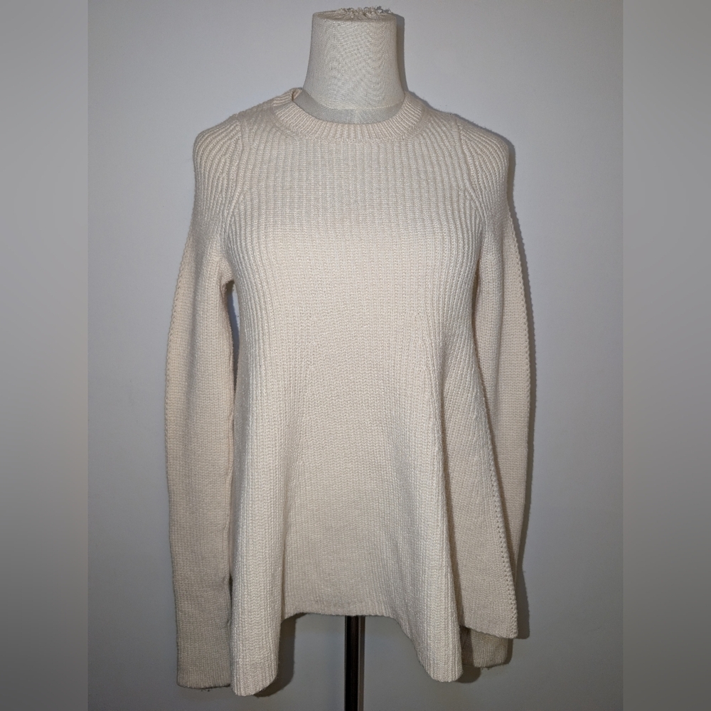Grey By Jason Wu Ivory 100% Wool Swing/Flared Sweater